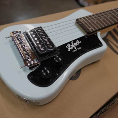 Hofner HCT-SH-ELB Contemporary Series Shorty TRAVEL GUITAR  Electric ( Light ) Blue with Gig Bag image 1