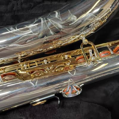 Yamaha YTS-480SGLK Tenor Saxophone Silver-plated Body, Gold Lacquer Keys Auth Dlr New Unplayed #540 image 13