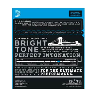 EXL150H Nickel Wound High-Strung/Nashville Tuning 10-26 D'Addario image 2