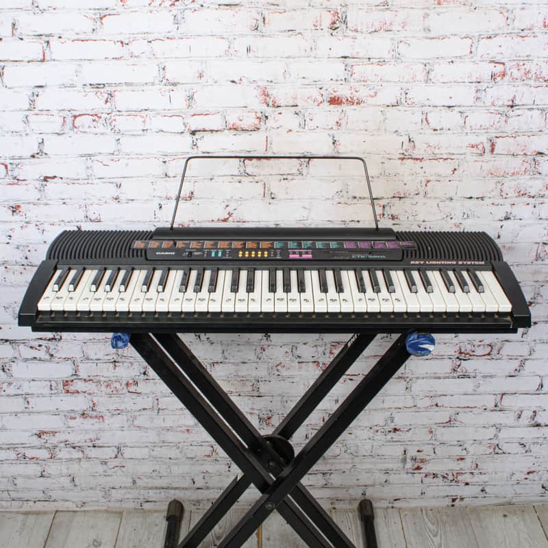 Casio 1996 CTK-520L 61-Key Digital Keyboard w/PSU & Sheet Music Stand VINTAGE image 1