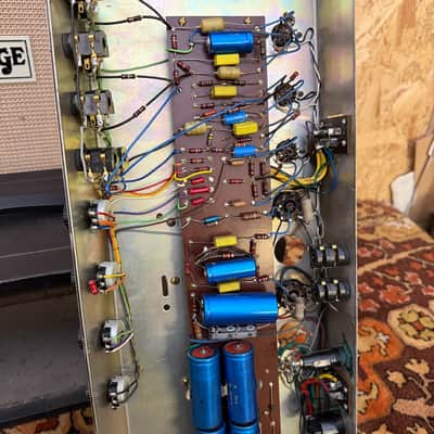 Immagine Vintage 1960s Carlsbro CS60 PA Valve Guitar Amplifier Head w/ Lay Down TF - 18