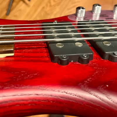 Warwick RockBass Corvette 5 string - Burgundy Red Transparent image 9