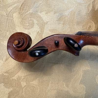 Hopf Antique Flat-Bridge Fiddle 19th Century 4/4 Violin with Case image 5