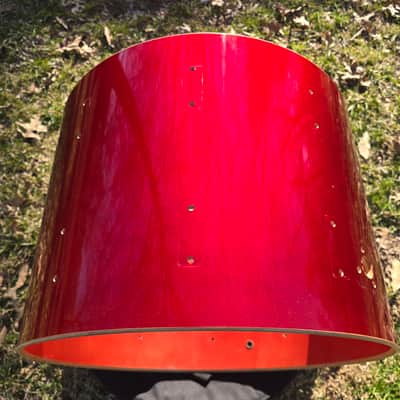 Tama Superstar 16 x 22" Bass drum shell 1980s - Cherry Wine image 12