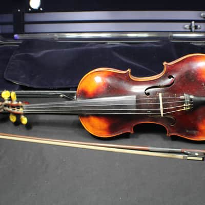 An Antique German Made Jacobus Stainer Full Size 4/4 Violin, Bow & Case Ready to Play # 15 V image 2