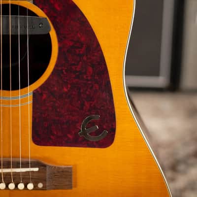 Epiphone Masterbilt Texan FT79 Acoustic Guitar with Fishman Pick-up - Natural with Hardshell Case - Used image 11
