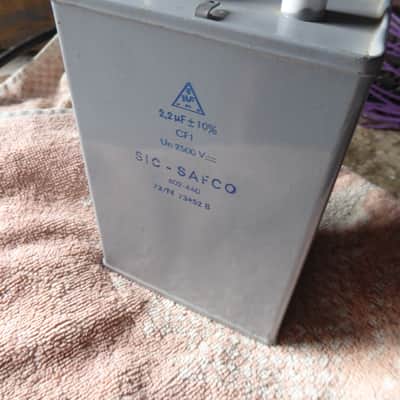2.2µF 2500V paper oil SIC-SAFCO capacitor image 1