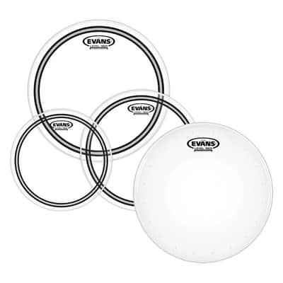 Evans EPP-EC2SHDD-F EC2S Clear Fusion (10/12/14") Tom Drum Head Pack with 14" HD Dry Snare Batter