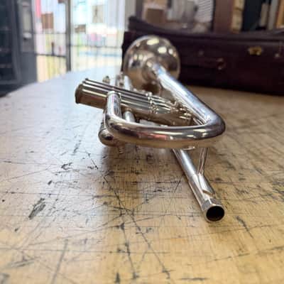Vintage Bach Stradivarius Model 37 Silver Bb Trumpet with Original Case Just Serviced Late 1970's image 15
