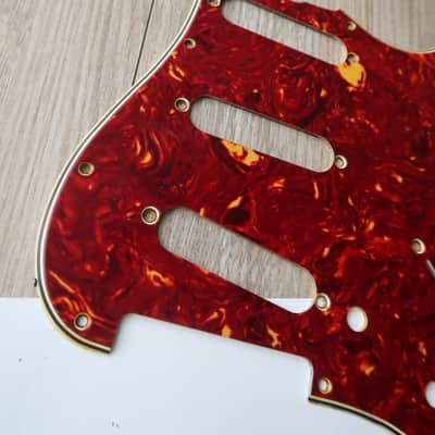 62 Fender Stratocaster celluloid tortoise pickguard AVRI USA 1960 thru 1962 strat guard image 7