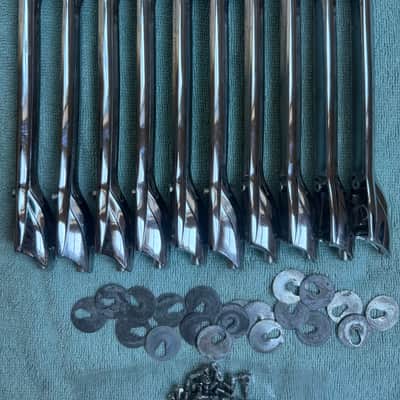 Premier Lot of 10 Vintage Bass Drum Lugs - Chrome 125-20 RD.843756 70s - Chrome image 1