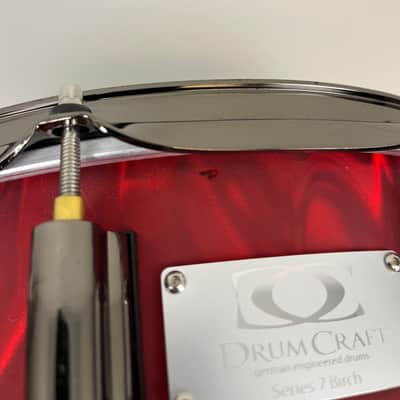 Drum Craft Series 7 Birch Snare - Red Satin Flame image 10