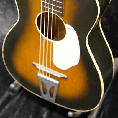 Vintage Fender Uni-Bar Reinforced Neck Acoustic | Made in USA | c.1959–1962 | Fresh Professional Setup image 4