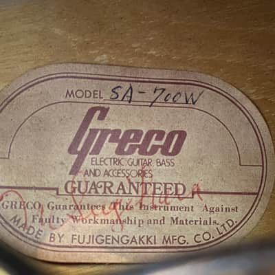 Greco Japanese Vintage SA700 Semi-Acoustic 1977 Walnut Japan MIJ w/ HSC image 12