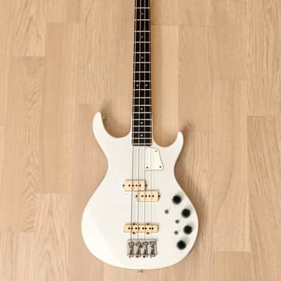 1981 Kramer DMZ 5000 Vintage Aluminum Neck PJ Bass, White image 2