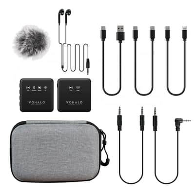VOHALO Wireless Lavalier Microphone for iPhone, Android & PC, Mini Clip-on Lapel Bluetooth Mic with Noise Reduction for Video Recording, Streaming, Vlog, YouTube, TikTok(U.S. domestic inventory) image 7