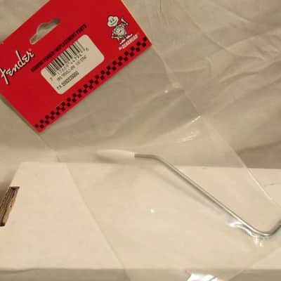 New Genuine Fender American Vintage Strat Tremolo Arm - White Right Hand USA Fender 099-2039-000 American Vintage Stratocaster Tremolo Arm 2010s - Chrome image 1