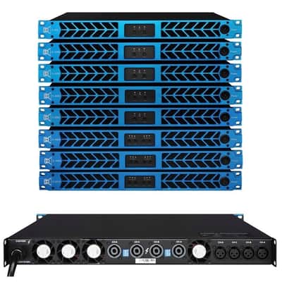 CVR Audio D-2004 BLUE Series Professional Power Amplifier 1 Space 2000 Wx4 at 8-Ohms image 1