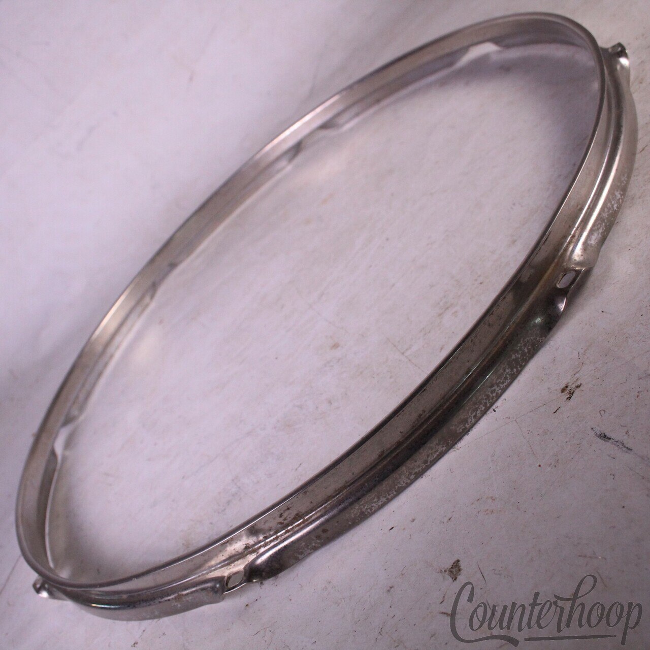Ludwig 18" Floor Tom Drum Batter/Resonant Rim/Hoop Super Classic Nickel 50s-60s — main photograph