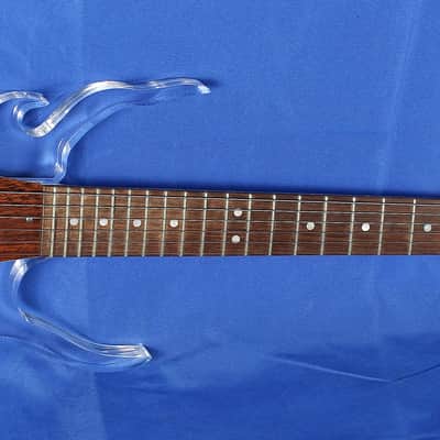 George Fedden Travis Bean Custom Acrylic Flames Electric Guitar Clear image 2