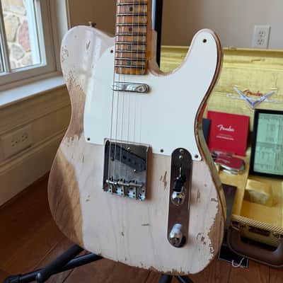 2025 Fender Custom Shop '57 Telecaster Super Heavy Relic LR25 Limited Edition - Aged Dirty White Blonde image 2