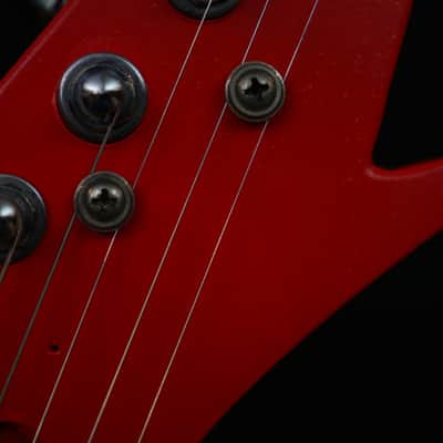 Video! 1980s Hondo H-1 Death Dagger Neon Orange Refinish w/ Original Hardshell Case image 4