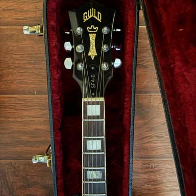 Guild Starfire IV SF 4D 1981 USA vintage with factory DiMarzio pickups OG plush hardshell case image 4