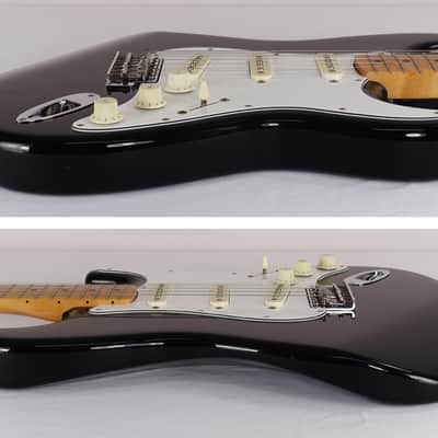 1995 Fender Standard Stratocaster Black Made In Mexico MIM with Gig Bag image 4