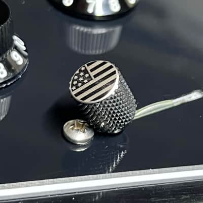 Kinnatone USA FLAG Stainless Steel knurled 3 or 5 way Blade style Switch Tip. For Strat or Tele image 1