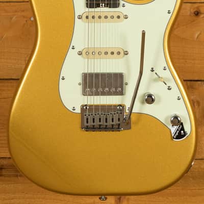 Schecter Nick Johnston Trad 10th Anniversary HSS - Ebony - Atomic Saffron image 9
