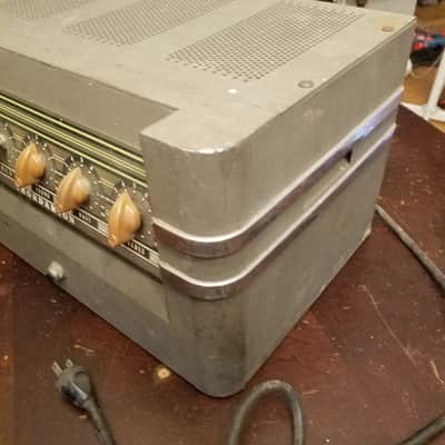 Thordarson Early T-31W25A 25 Watt Tube PA Amp 6L6 push pull T31W25A 31W25A 1946 - Grey wrinkled paint image 3