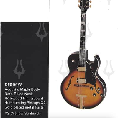 Daion DES-50YS Late 1970s - Yellow Sunburst - ES 175 Copy Archtop image 18