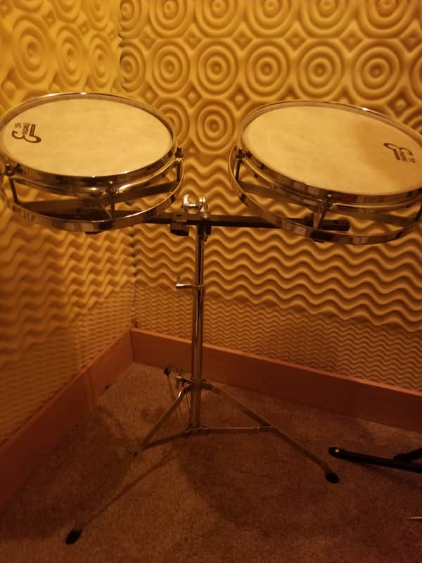 Remo Roto toms Chrome 10" 12" and Stand image 1