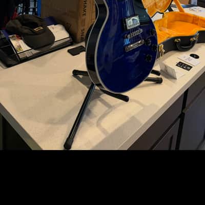 Gibson Le Paul Custom Shop 2025 - Gibson Custom Les Paul Custom AAA Quilt Top - Viper Blue Gloss, image 7