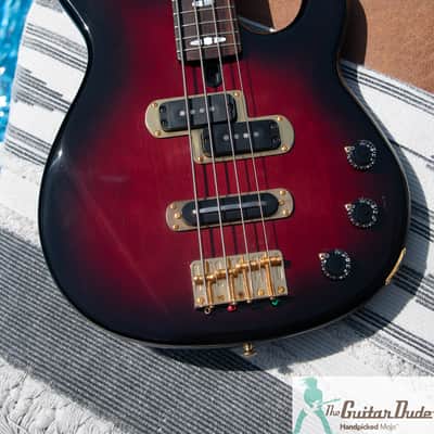 1985 Yamaha BBX-24 P/J Electric Bass - Cherry Burst - Made In Japan - Pro Set Up w Perfect Frets/Action/Intonation! image 2