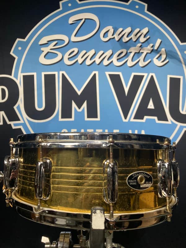 Slingerland - 5.5x14" No. 140 Artist Brass Snare Drum, 1985–1989, Lacquered Brass image 1