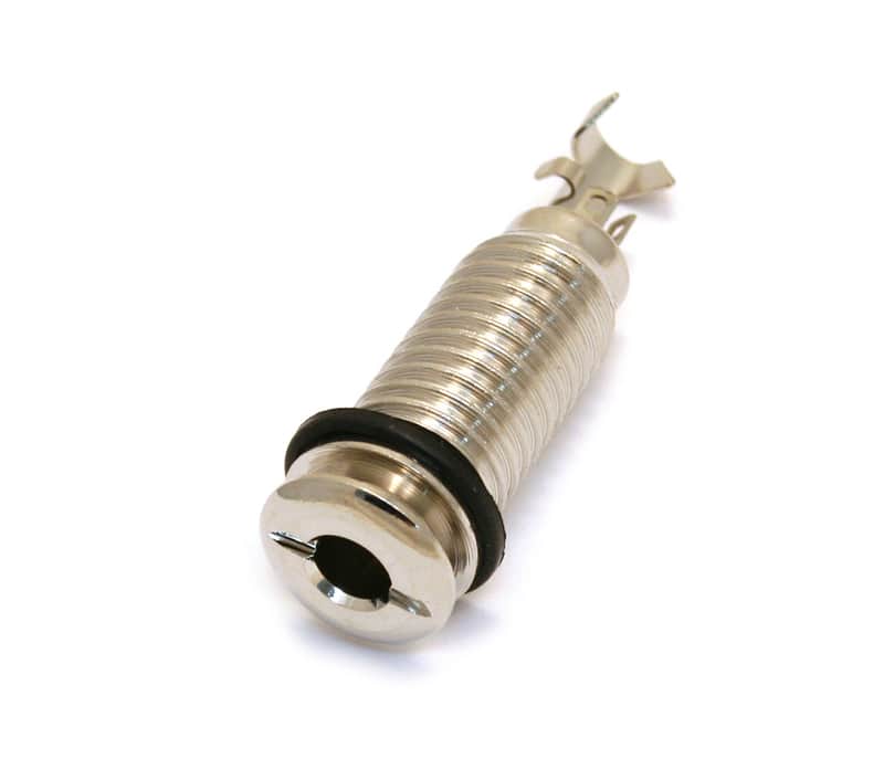 WDENDPIN Chrome Endpin Stereo/Mono Jack Active Preamp Acoustic Guitar/Bass image 1
