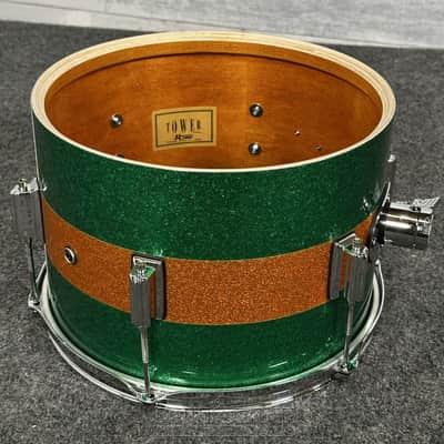 Rogers Tower 3pc Drum Set 24/13/16 Green & Gold Sparkle image 5