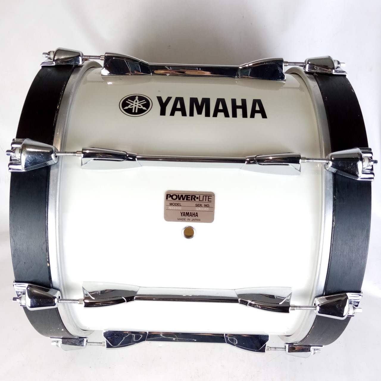 Yamaha 13x16" Powerlite Bass Drum 8-Lug MB6116U White Wrap Japan Vintage — main photograph