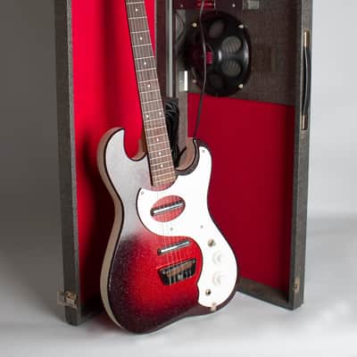Silvertone Model 1457 Amp-In-Case Semi-Hollow Body Electric Guitar,  made by Danelectro,  c. 1964. image 1