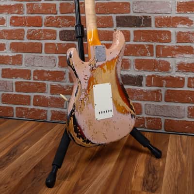 Fender Custom Shop W22 ‘59 Stratocaster Super Heavy Relic Aged Dirty Shell Pink over Chocolate 3-Tone Sunburst 2024 w/OHSC image 7