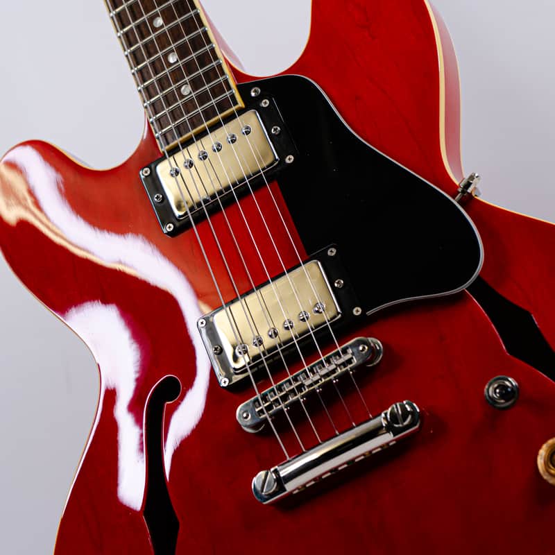 Burny RSA-60 ES-335 Style Guitar Cherry Red w/ Dual Humbuckers