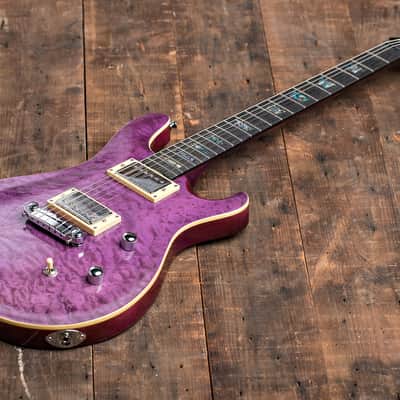 Wolf 200Q (Quilted Maple Top) Purple Electric Guitar image 12