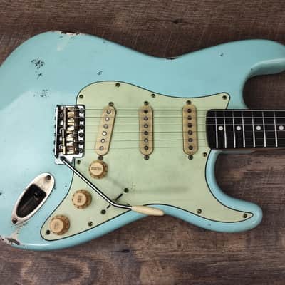 MyDream Partcaster Custom Built - Relic Sonic Blue JM Big Dipper image 3