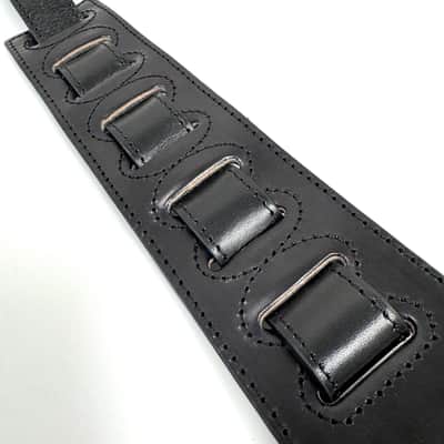 Walker & Williams LHR-32 Black Premium Leather Strap w/Bull Skull And Texas Star Carving image 9