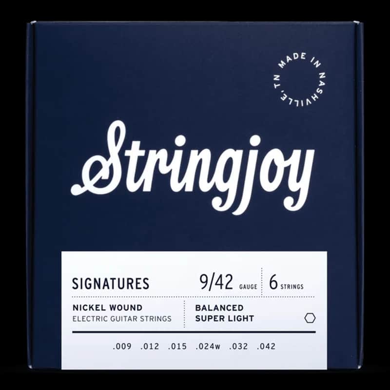 Stringjoy 9-42 Balanced Super Light Gauge Signatures - Nickel Wound Electric Guitar Strings image 1