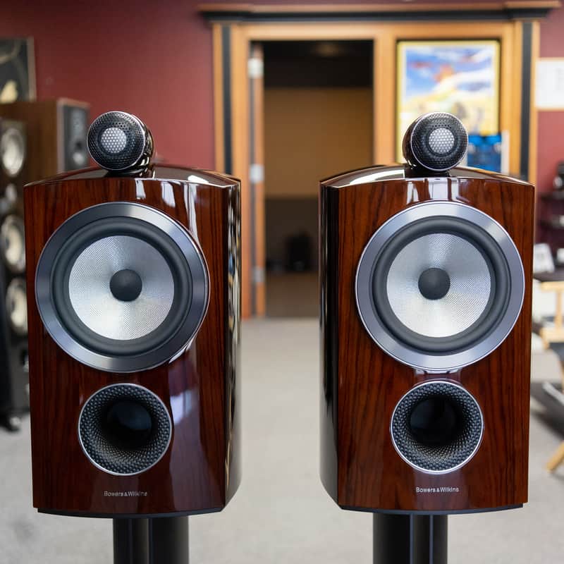 B&W Prestige 805 D3 Special Edition Bookshelf Speaker Pair - Santos Rosewood image 1