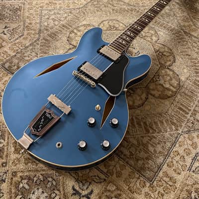 Used 2020 Gibson Custom Limited Edition '64 Trini Lopez Std VOS, Pelham Blue w/ Hard case image 5
