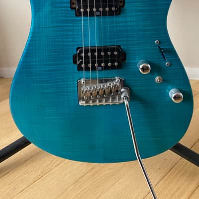 Ibanez MM1-TAB Martin Miller Signature with Roasted Maple Neck 2010s - Transparent Aqua Blue image 2