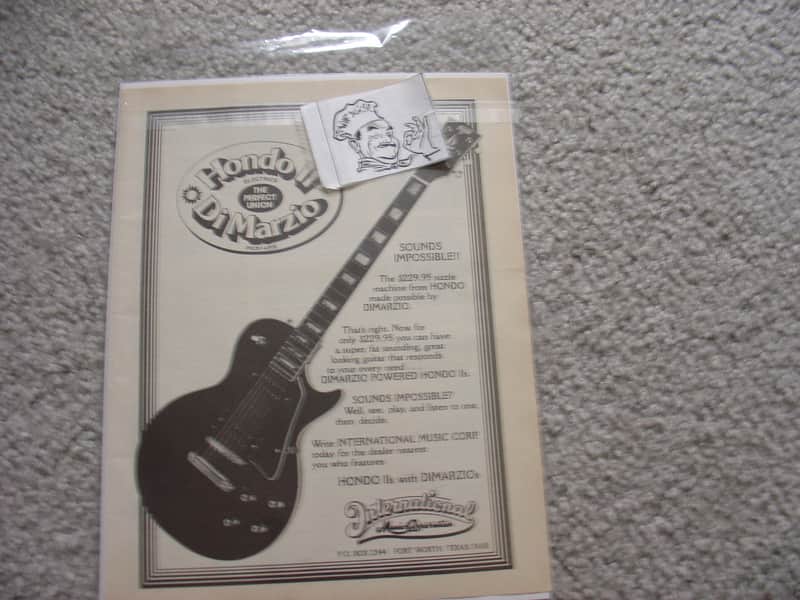 Hondo II Vintage Advertisement forHondo II Dimarzio Guitar 1970's image 1